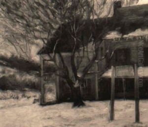 Old Franconia House, Winter by Daniel Francois Santry