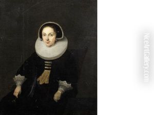 Portrait Of A Lady, Seated, Three-quarter-length, In A Black Dress With A White Ruff And Lace Cuffs