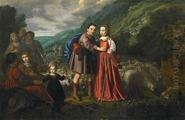 Rebecca Und Elizier (genesis 24: 11-21) - view 1