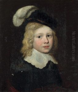 Brustbild Eines Jungen Mit Federbarett by Dirck Dircksz van Santvoort