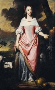 Jeune Femme A La Cruche by Dirck Dircksz van Santvoort