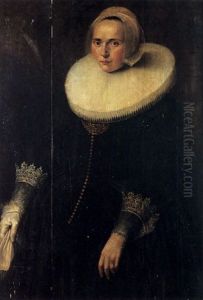 Portrait De Femme A La Fraise