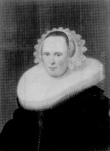 Portrait De Femme A La Fraise