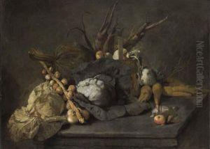 Nature Morte Aux Choux, Aux Oignons, Carottes by Michel-Honore Bounieu
