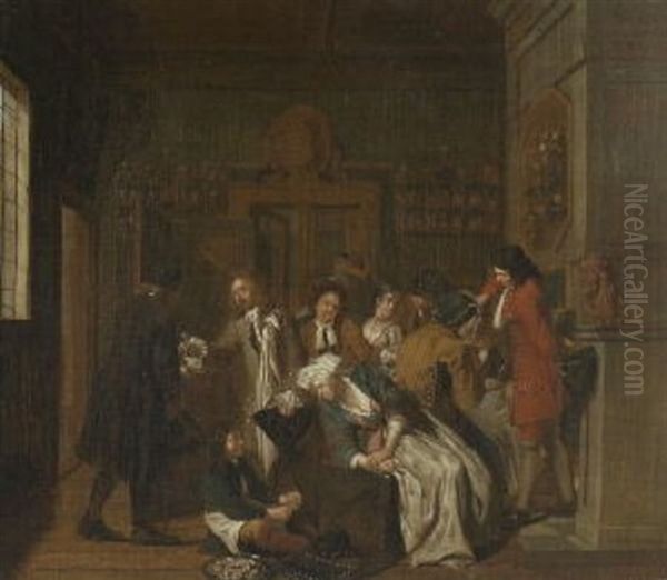 Trinkende Gesellschaft Im Salon - view 1