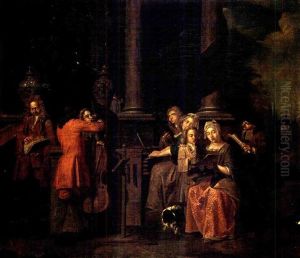 Le Concert by Philipp (Jacob Philipp van) Santvoort