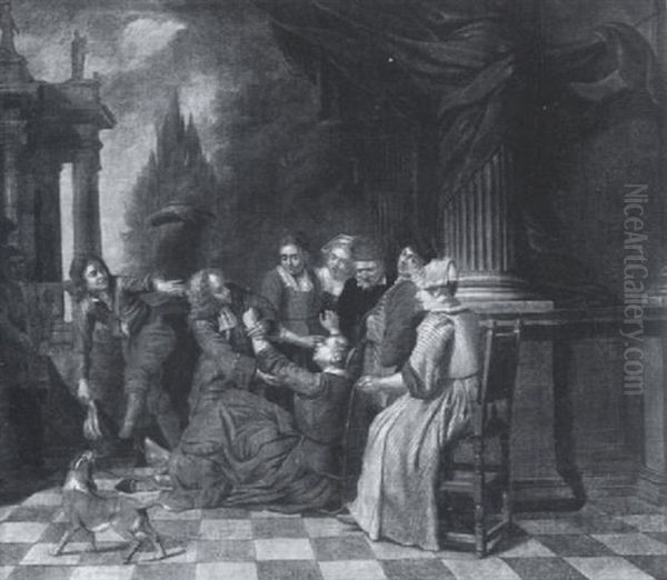 A Skipping Accident On A Terrace - view 1