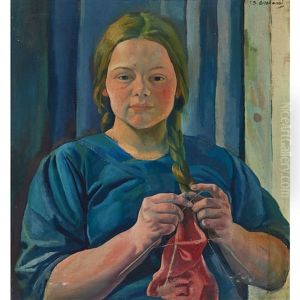 Strickendes Madchen Strickendes Madchen