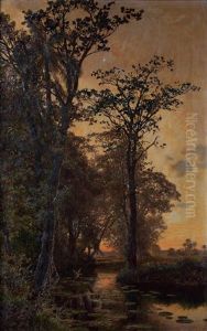 Vue D'un Sous-bois A Cuba; Sous-bois Marecageux A Cuba (2 Works) by Valentin Sanz Carta
