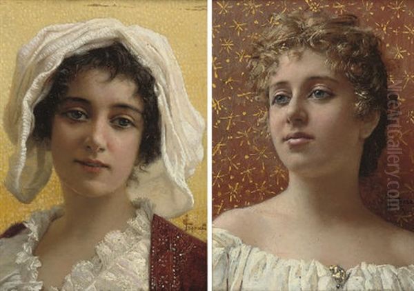 Girl With The Gold Broach (+ Girl In A White Bonnet; Pair) - view 1