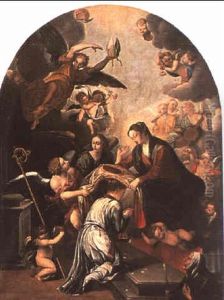 Imposicion De La Casulla A San Ildefonso by Andres de Sarabia Navarrete