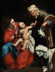 Madonna Mit Dem Kind Und Der Heiligen Anna, Die Eine Taube Bringt Madonna Mit Dem Kind Und Der Heiligen Anna, Die Eine Taube Bringt