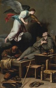 The Vision Of Saint Francis (sketch) by Carlo Saraceni