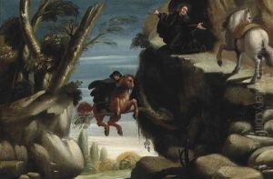 Saint Nicholas Interceding And Saving A Rider And His Horse From Falling Into A Precipice