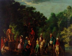 Saint John The Baptist Preaching In The Wilderness by Carlo Saraceni