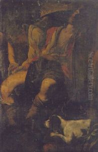 St.roch And The Angel by Carlo Saraceni