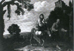 Die Flucht Der Heiligen Familie Nach Agypten by Carlo Saraceni