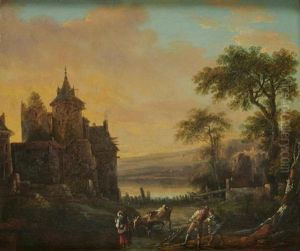 Paysage Au Pont De Bois  Paysage Aux Pecheurs