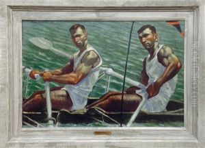 Standing Man With Tall Staff by Bruce Sargeant