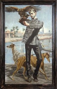 Standing Man With Tall Staff by Bruce Sargeant