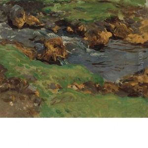 Val D'aosta: A Mountain Stream by John Singer Sargent