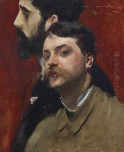 Francois Flameng And Paul Helleu by John Singer Sargent