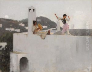 Capri Girl On A Rooftop