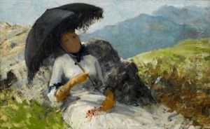 The Black Parasol by John Singer Sargent