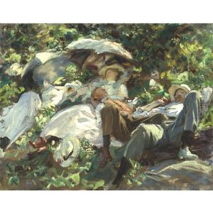 Group With Parasols (a Siesta) by John Singer Sargent