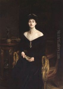 Portrait Of Mrs. Ernest G. Raphael by John Singer Sargent