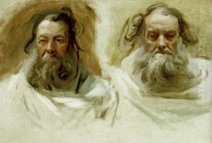 Two Heads For Boston Mural - The Prophets by John Singer Sargent