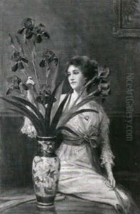 Ung Pige Der Saetter Iris I Vand