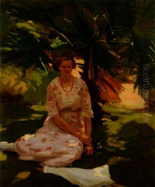 Seated Woman In A California Landscape - view 1