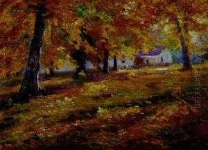 Autumn Landscape With House by Paul Turner Sargent