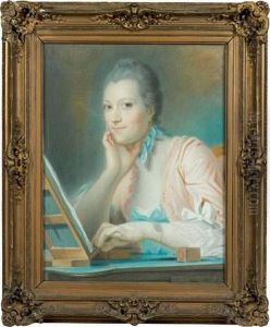 Portrait De Madame De La Poupliniere by Raphael Bouquet