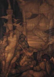 Le Temple D'amour (scene Mythologique) by Leonard Sarluis