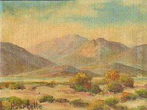 Desert Landscapes And A Seascape (4 Works)