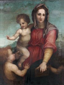 La Vierge Et L'enfant, Saint Jean-baptiste Et Un Putto by Andrea Del Sarto