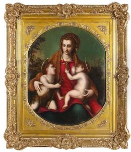 La Vierge A L'enfant Jesus Et Saint-jean Enfant by Andrea Del Sarto