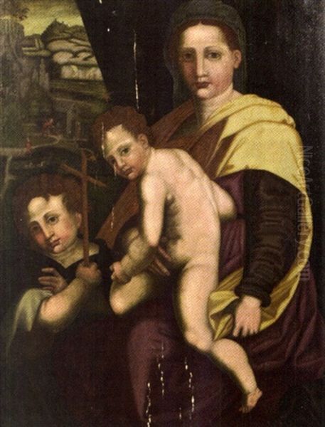 La Vierge A L'enfant Et Saint Jean-baptiste - view 1
