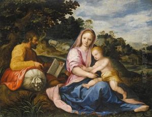 The Rest On The Flight Into Egypt by Andrea Del Sarto