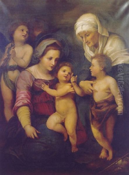 The Madonna And Child With The Saints Elisabeth And The Infant John The Baptist And An Angel - view 1