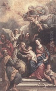 The Holy Family With Attendant Saints by Andrea Del Sarto