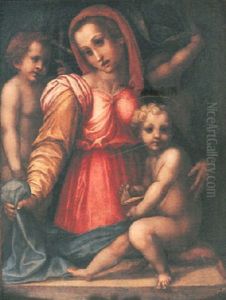 Madonna Mit Kind Und Dem Johannesknaben by Andrea Del Sarto