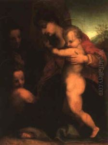 The Madonna And Child With The Infant St. John The Baptist by Andrea Del Sarto