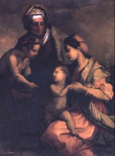Maria Med Jesusbarnet, Den Hellige Elisabeth Og Den Lille Johannes D+beren - view 1