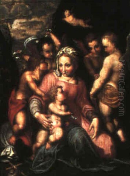 Virgin And Child With The Infant Saint John And Angels - view 1