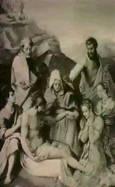 The Pieta With Ss. John Mary Magdalene Catherine Peter And Paul - view 1