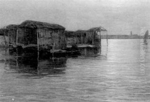 Lagune Von Venedig Bei Dunstigem Wetter