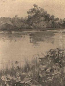 Nostalgia Del Dolce Tevere- Sulle Rive Del Giordano by Giulio Aristide Sartorio